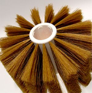 Cepillo cilíndrico con fibra de nylon y base de polipropileno para limpieza