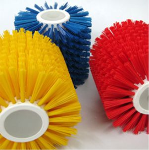 Cepillo cilíndrico con fibra de nylon y base de polipropileno para limpieza