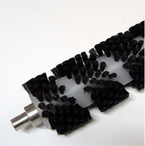 Cepillo cilíndrico con fibra de nylon y base de polipropileno para limpieza