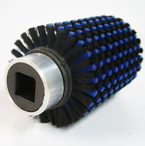 Cepillo cilíndrico con fibra de nylon y base de polipropileno para limpieza