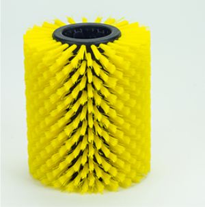Cepillo cilíndrico industrial con fibra de nylon y base de polipropileno para limpieza